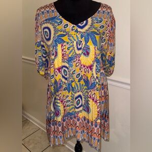 Umgee Boho Multicolor Print Dress – Vibrant Festival Tunic Dress/Top